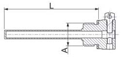 Погружной датчик температурного кабеля 6мм (с прокладкой) схема
